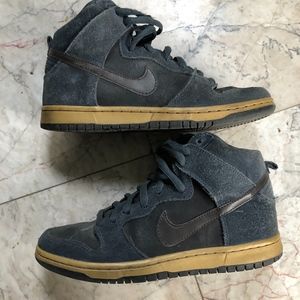 Nike SB Dunk High Tops RARE blue tan US Men 8